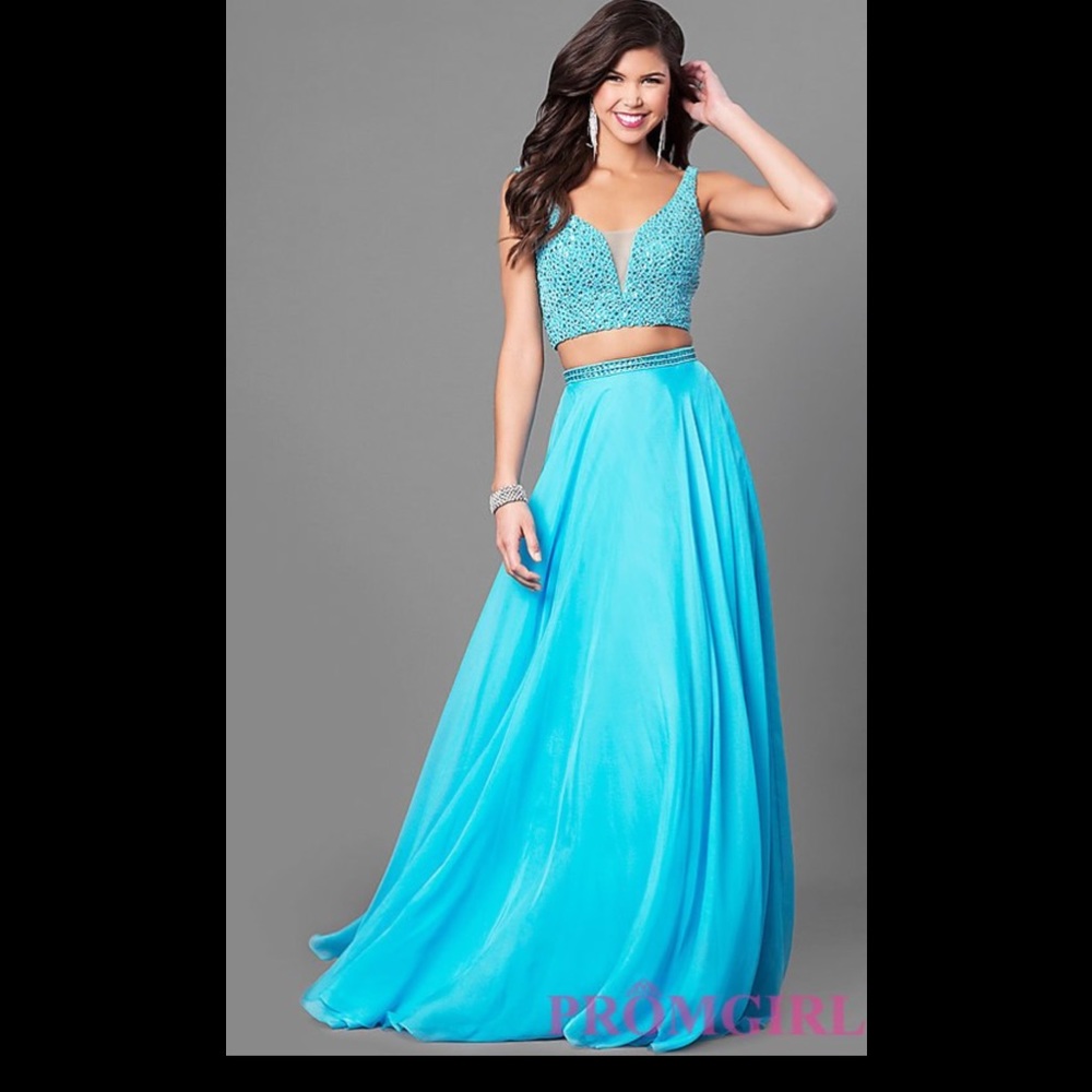Sherri Hill 50800 Prom Dress Blue Size 2